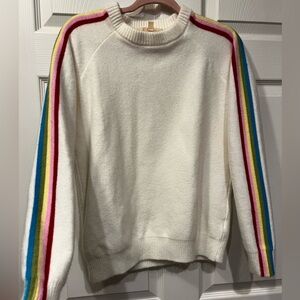 Mazik Colorful Striped Sleeve Sweater Size Small